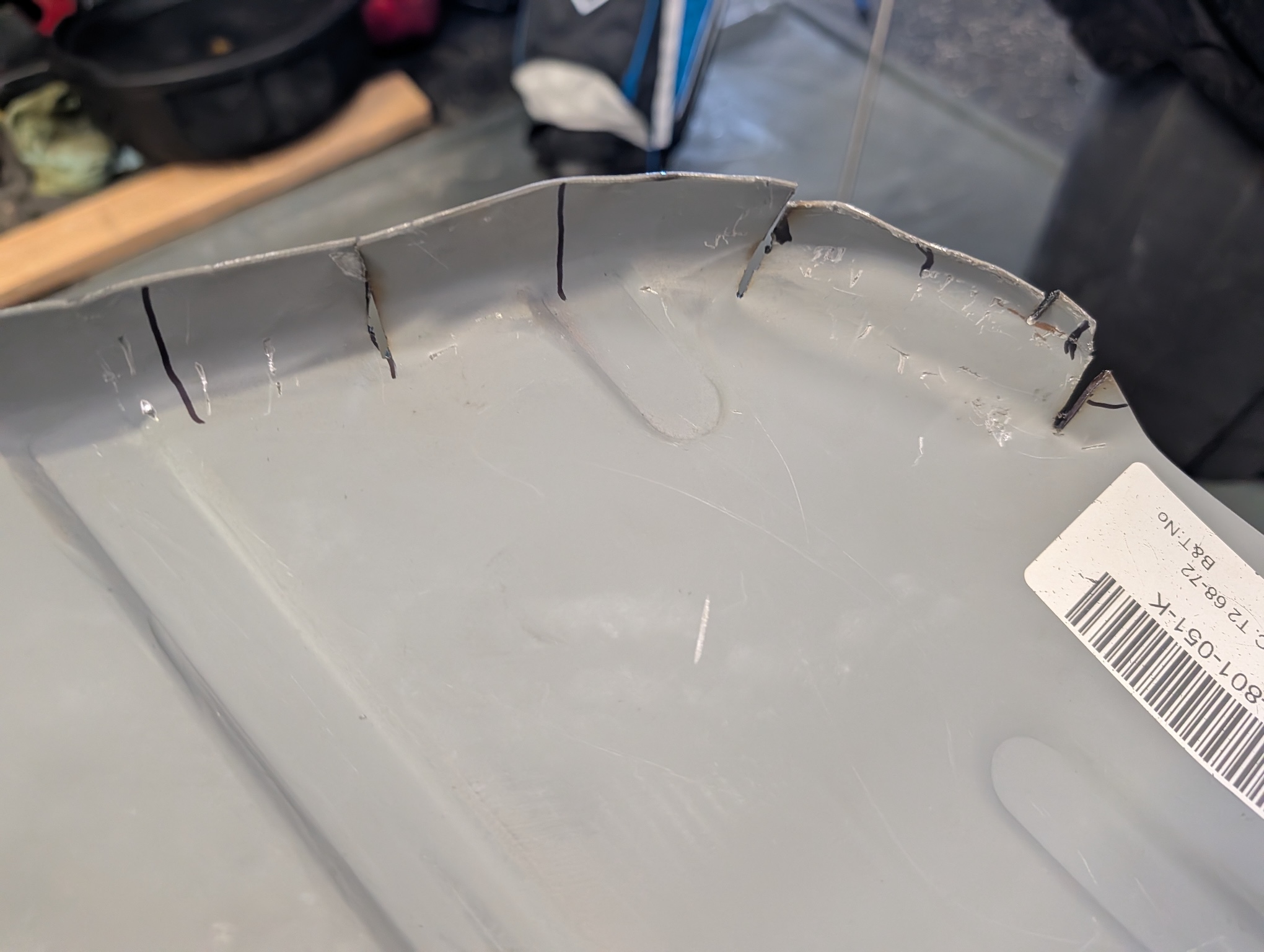 Vertical relief cuts